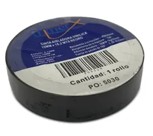 Cinta Aisladora Vinilica 15Mm X 18.2 Mts Negro