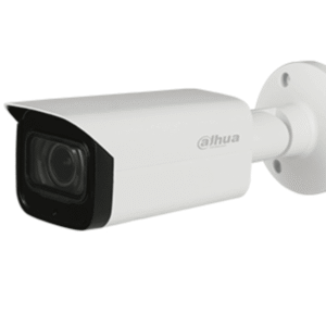 Cámara Dahua IP bullet con inteligencia artificial 4MP 2.8mm IR50 PoE IP67 IK10 Micro SD.