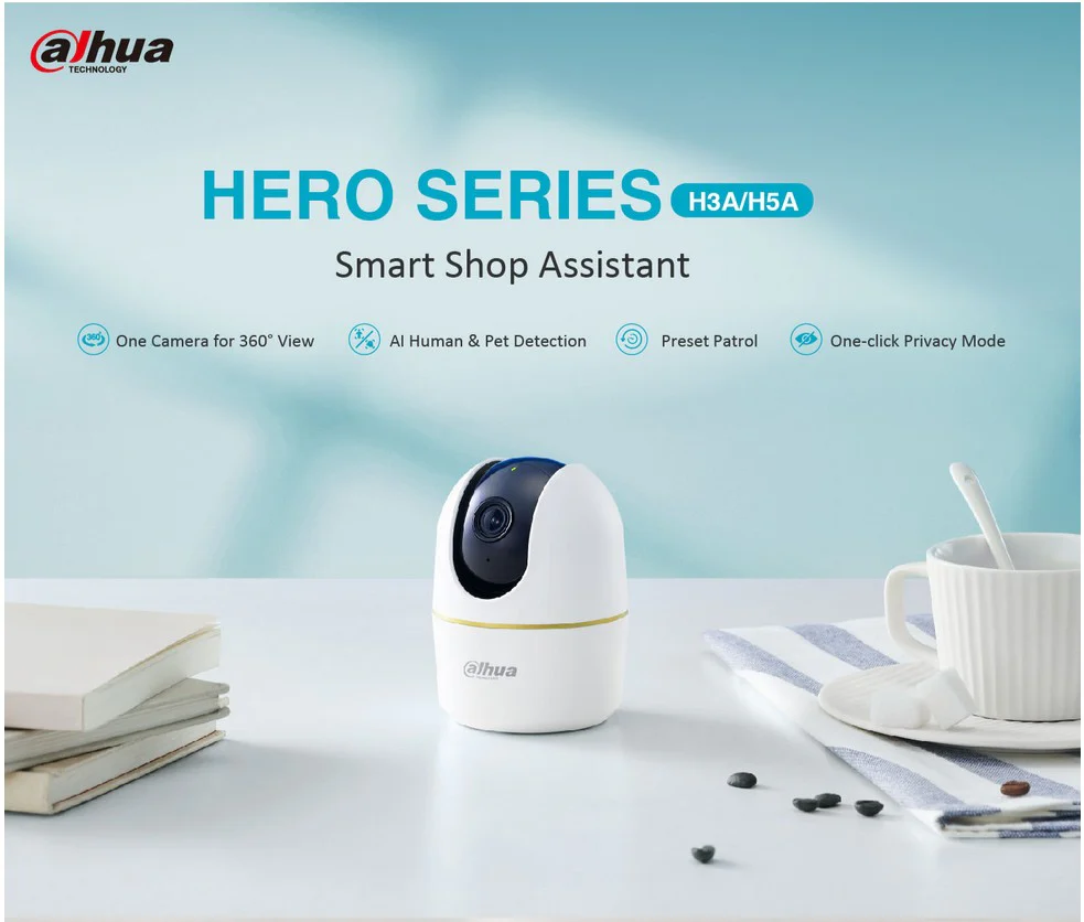 Cámara Dahua IP Domo PT 5MP AI WiFi con Micrófono y Parlante