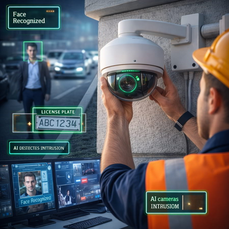 Instalación de cámaras de seguridad con inteligencia artificial