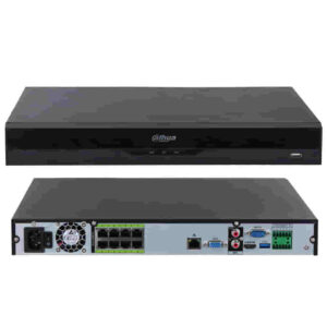 NVR 16CH 4K 320mbps 2 DD + 8 PoE DAHUA Reconocimiento facial Proteccion perimetro.